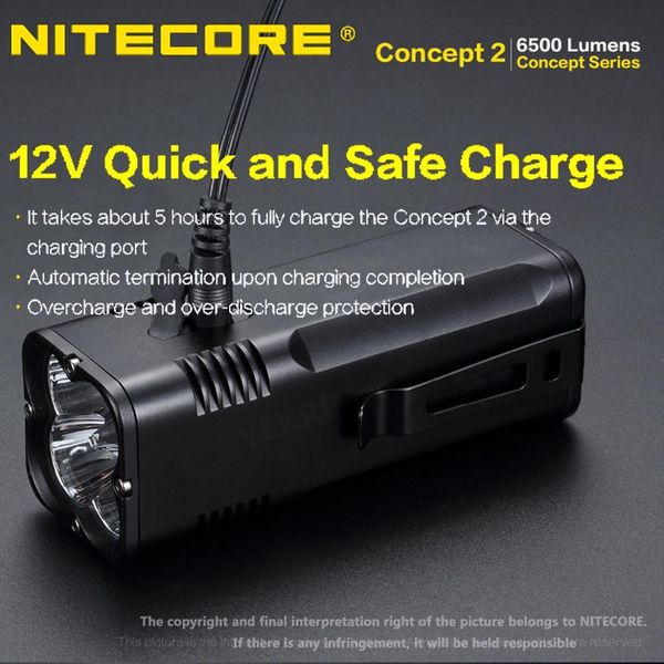 

бесплатная доставка nitecore c2 6500 люменов concept 2 перезаряжаемый фонарь 4x cree xhp35 hd leds super bright встраиваемая батарейный блок