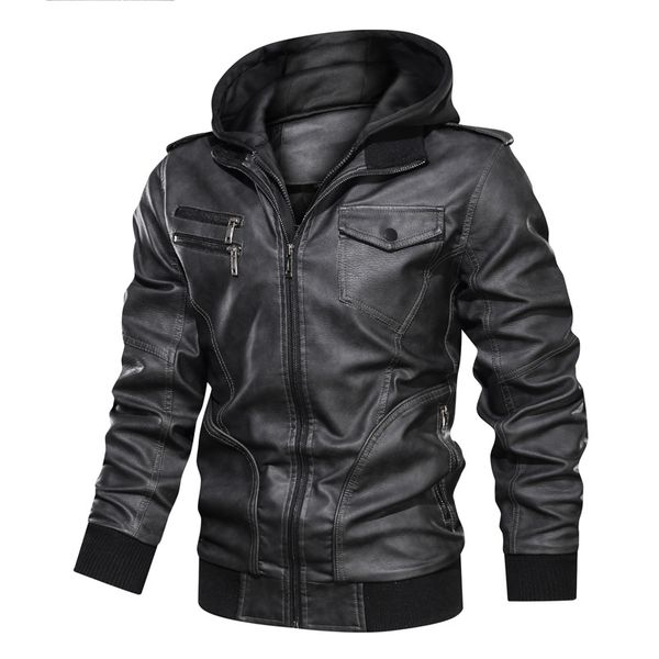 

men's leather jacket winter autumn mens motorcycle pu coat warm fashion slim outwear male brand clothing euro size, Black;brown
