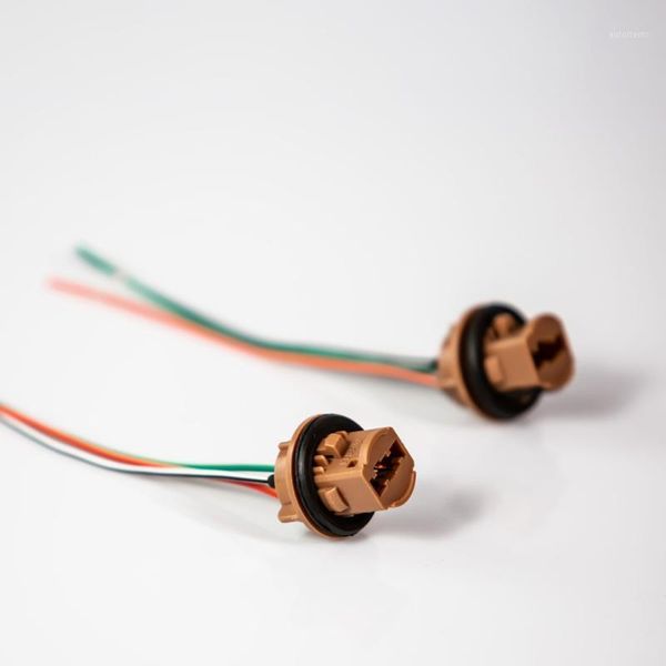 

fagis 1 pcs t20 7440 7443 single filament car bulb socket brake turn signal light t20 lamp holder double wire auto bulb1