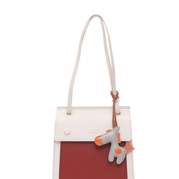 

fashion fairy 2020 new fashion korean version simple color contrast versatile one shoulder underarm tote hand handbag bag 8d1qd