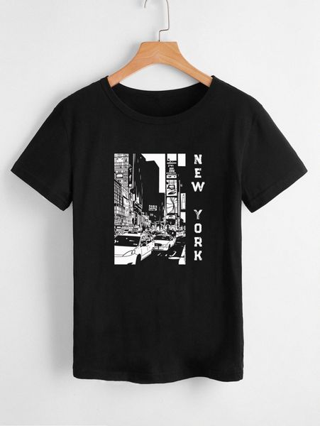 

letter graphic short sleeve t-shirt q62l#, White