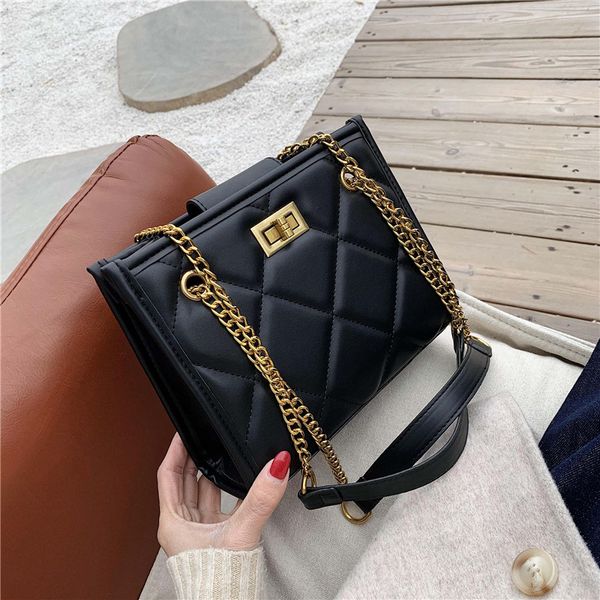 

women handbag new famous designer retro plaid chain crossbody messenger bag fashion small square shoulder bag
