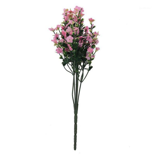 

decorative flowers & wreaths 1 bouquet 6 branches wedding artificial lavender baby breath decor pink1