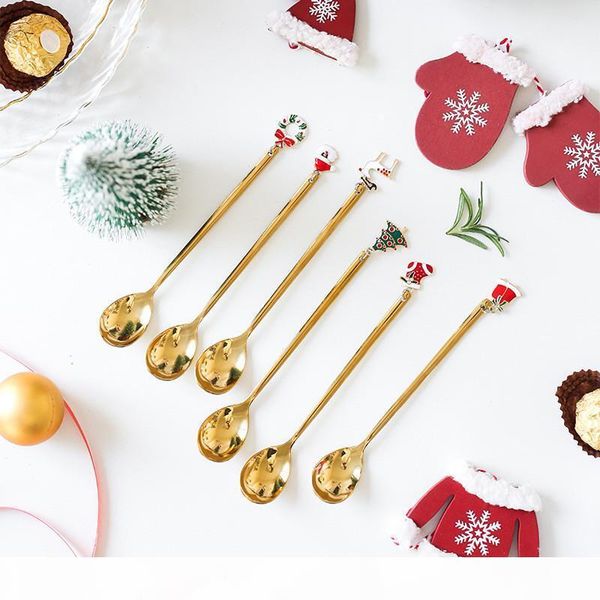 

нержавеющая xmas noel 2021 новые украшения christmas party год украшения ложка таблица рождественские украшения новогодний декор 2021 jrsse