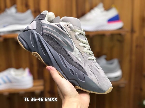 

kanye west 700 3m reflective carbon static hospital blue outdoor mens womens sport shoes trainers lovers' shoes