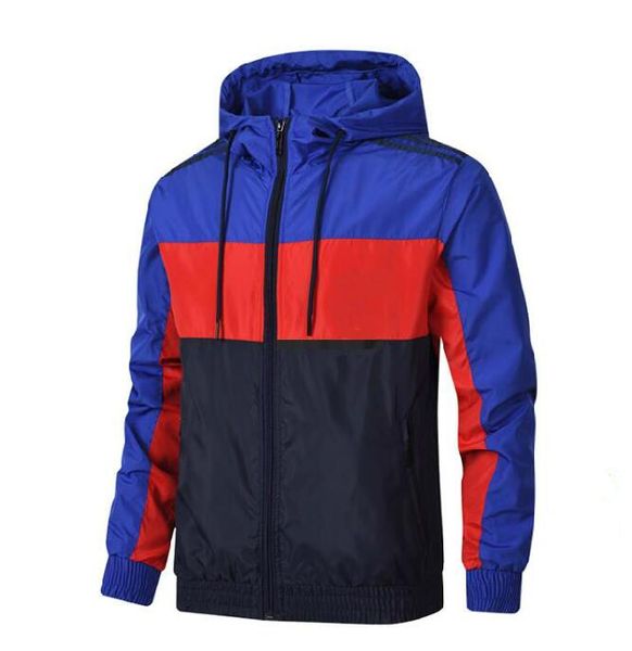

designer jacket casual hooded windbreaker long sleeve sportswear mens jackets zipper mens hoodie coat plaid jackets luxury men clo2828, Black;brown