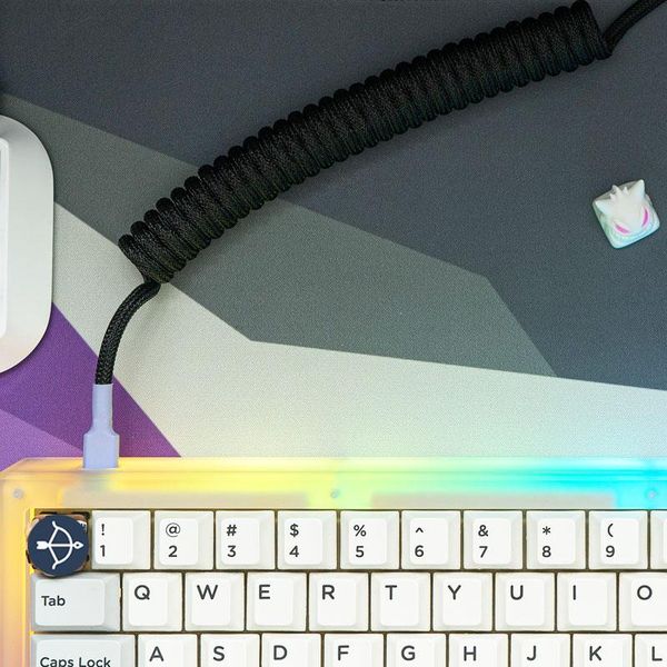 

computer cables & connectors flexible coiled paracord xlr cable for gameing mechanical keyboard hub type c micro mini usb with techflex high