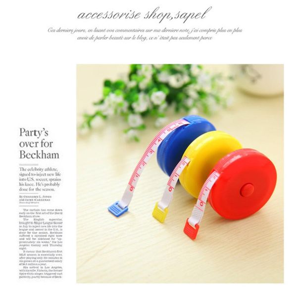

1pcs soft tape measure 150cm roulette tape measure tape retractable color portable ruler cm inch woodworking tools