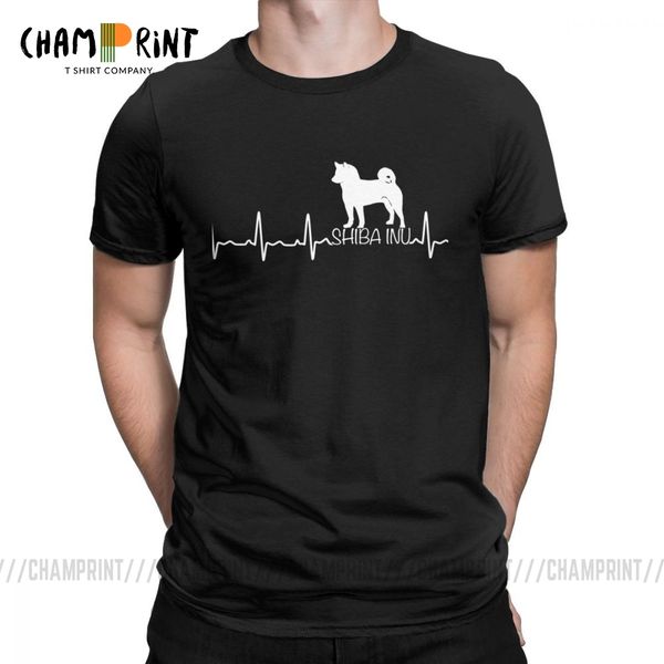 

heartbeat shiba inu vintage short sleeve funny for dog lover tees round neck clothes 4x 5x sport hooded sweatshirt hoodie t shirt
