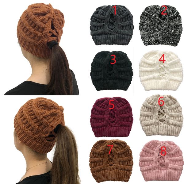 

2020 new womens winter knitted beanie hat warm knit skull cap beanie for women, Blue;gray