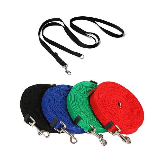 

dog collars & leashes solid color nylon weaving pet outdoor walking playing training dogs/cats harness leads leash 1.5m 1.8m 3m 4.5m 6m