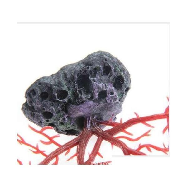 

fish tank artificial plastic plant coral tree aquarium decoration soft ornament red adorn qylork bdenet
