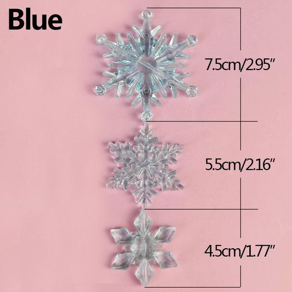 

10 шт. рождественский декор акриловые снежинки хрустальные орнаменты diy занавес висит декоративное ремесло домашнее вечеринка рождественски