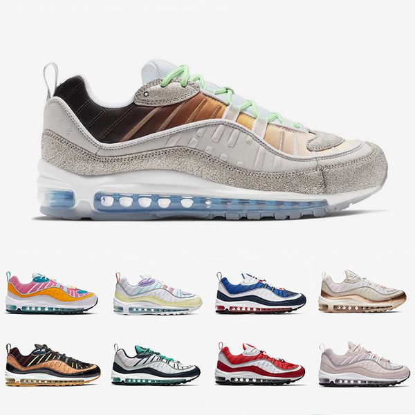 

2022 men women running shoes 98 nyc la mezcla cone black off noir team orange gym red gundam triple white black multicolored mens trainers o