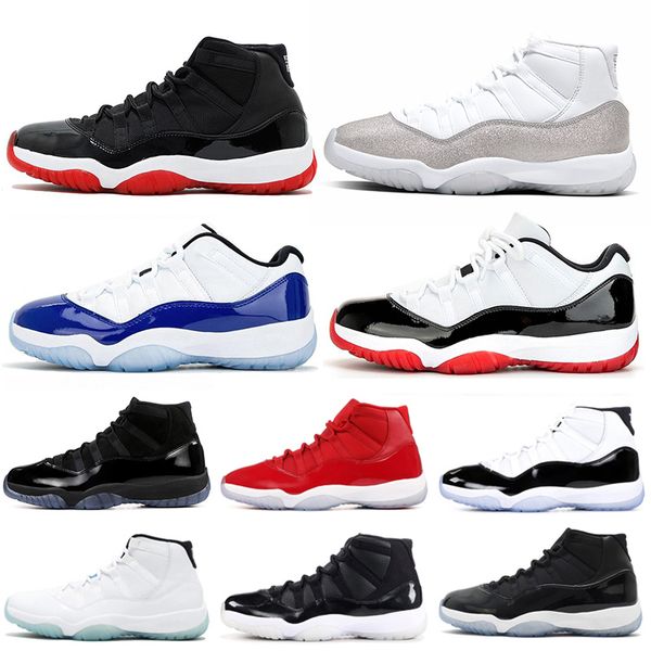 

men basketball women shoes jumpman 11 white bred 2019 11s concord metallic silver gamma blue mens trainers athletic sports sneakers 5.5-13, White;red