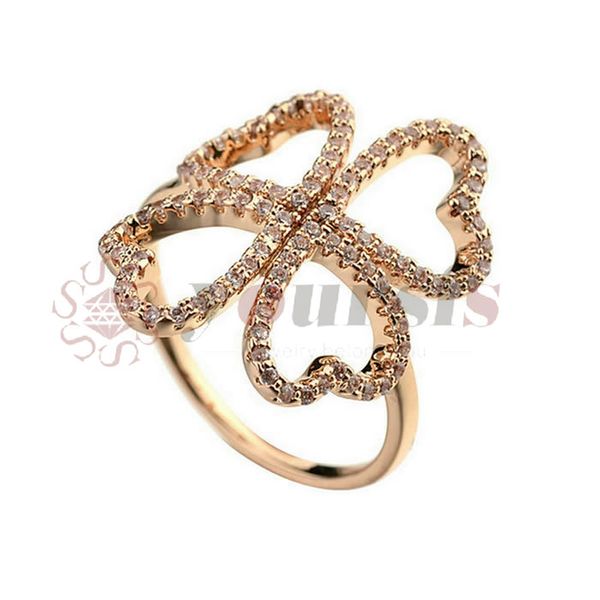 

Yoursfs Big Promotion Sale Exclusive Ring Hollow Out Cross Flower Pave CZ Stones Gold Plating The Ring Women Jewel