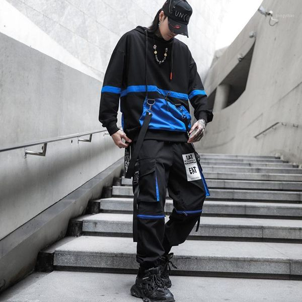 

aprilmomo 2020 men's new fashion casual fall/winter trendy boys casual pants1, Black