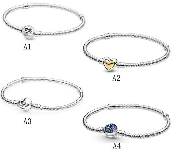 Designerschmuck 925 Silber Armband Charm Bead passend für Pandora Neues Produkt Blue Full Diamond Love Slide Armbänder Perlen Europäischen Stil Charms Perlen Murano