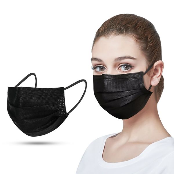 

disposable usps cloth 3-layer mask melt black elucl fa cjsao blown earloops mask mouth disposable anti-dust masks masks 8~10days wknbi