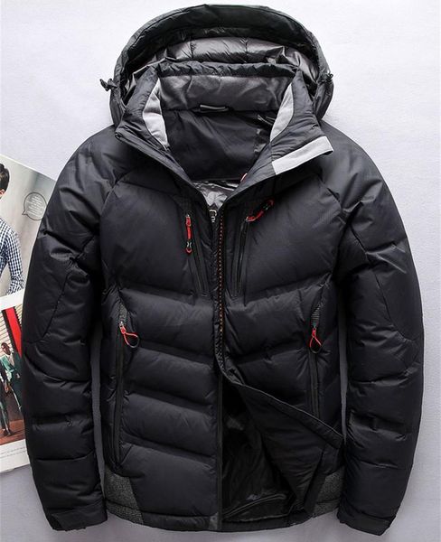 

men's 2020 white duck down jacket padded men parka warm winter coat hooded man jackets jaquetas masculina inverno1, Black