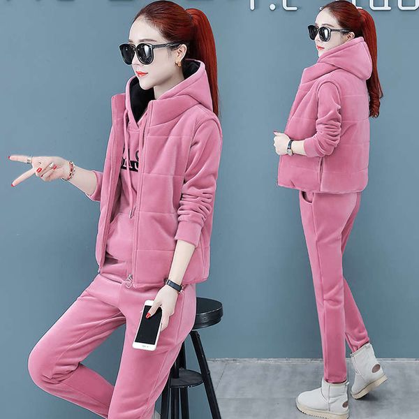 

new style and thick autumn fashionable women's winter sweatsuit, Gray