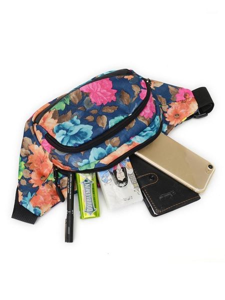 

women printed waist fanny pack belt bag travel hip bum chest phone pouch a69c1