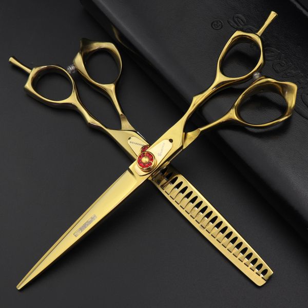 

7-дюймовый профессиональный парикмахерские ножницы парикмахерская ножницы разбавление ножницы волос машинка для стрижки волос оборудование с