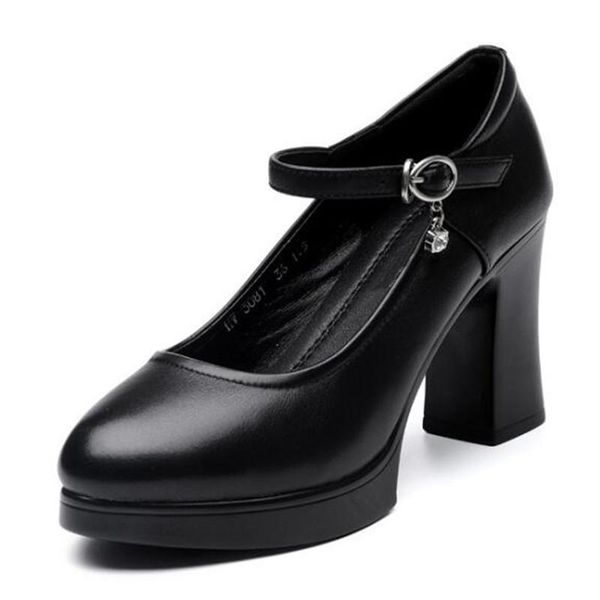 

zxryxgs cowhide classic banquet wedding shoes woman leather shoes high heels 2020 new fashion women black white red
