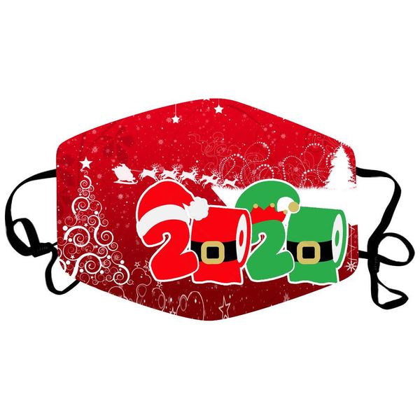 

christmas 2021 print face mask with 2x filter pm2.5 fabric face shield reusable mouth cover children masks washable mouth mask wmtols