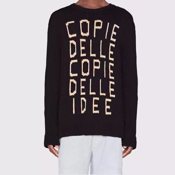 

men's winter contrasting pullovers letter autumn sweater knit du | 419894516 1w89, White;black