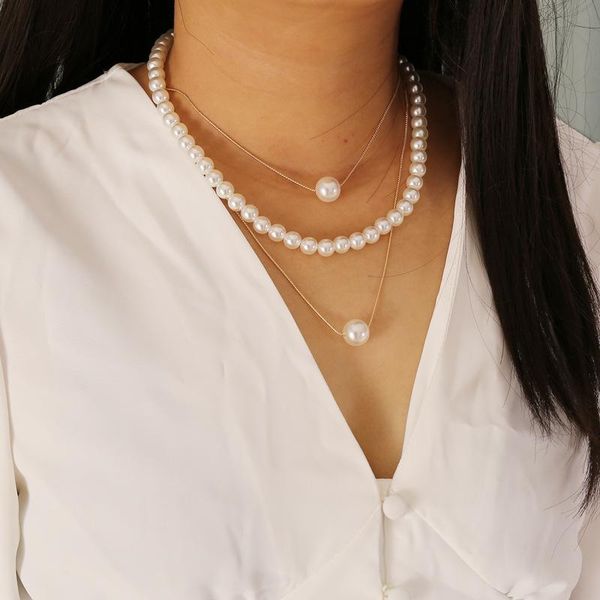 

Natural Freshwater Cultured Pearl Classic Elegant Pearl Triple Chain Ladies Exquisite Jewelry Wedding Banquet Commemorative Gift, Silver