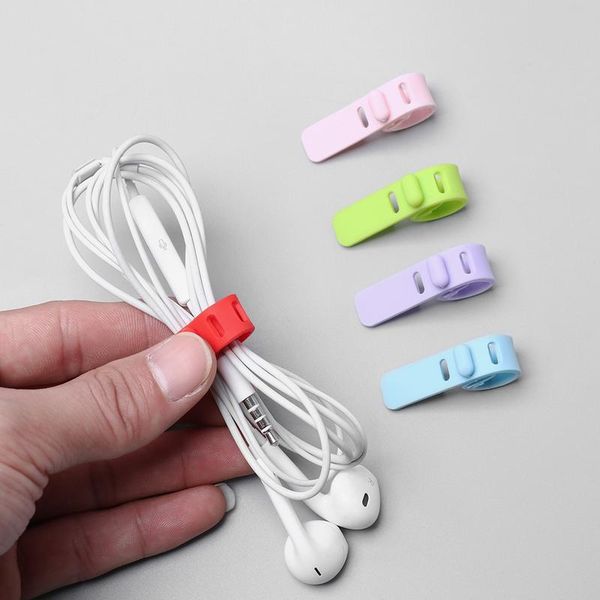 

5pcs/1pc cable winder sile cable organizer wire wrapped cord line storage holder for iphone samsung earphone high qyllcb
