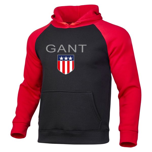 

gant sweatshirt 2020 fashion brand fall winter mens hoodie printed long sleeve hooded pullover mens sizes-3xl, Black