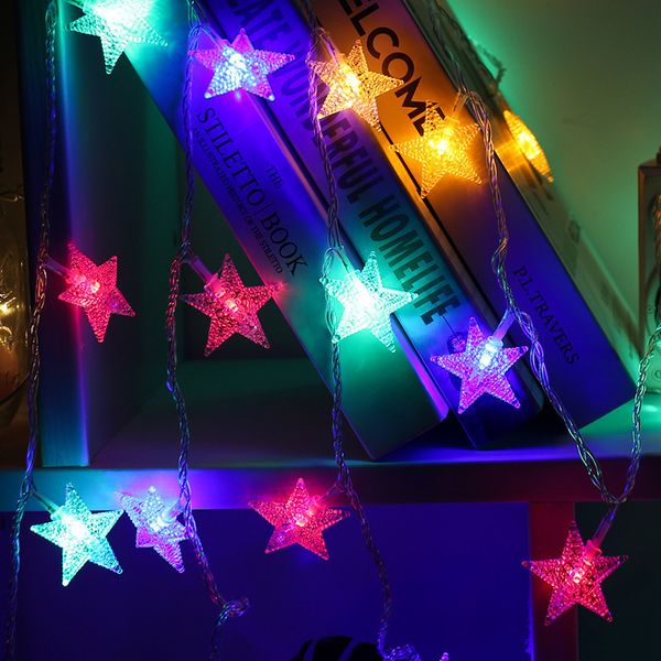 

newfor star fairy струнный 1.5m украшения led 3m главная garland xmas свет рождественские декор дерево 2019 navidad украшения 7