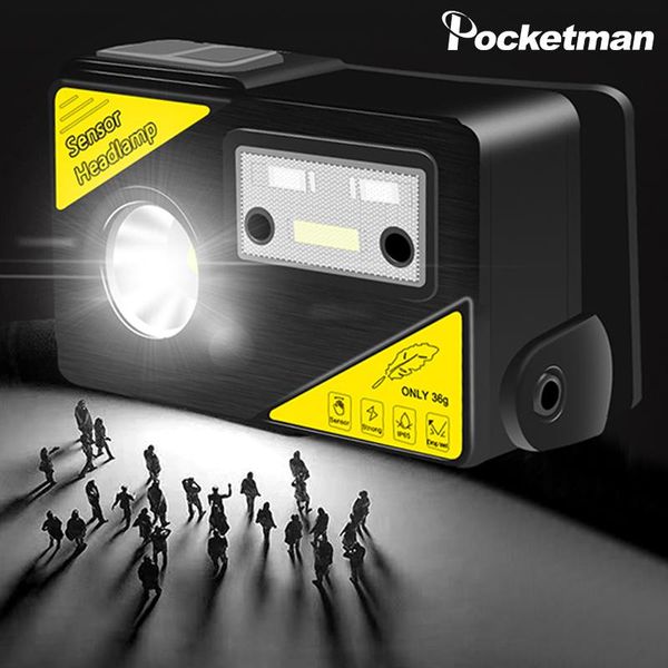 

headlamps 8000lm powerfull headlamp rechargeable led headlight built-in long use battery head fishing torch light lamp with usb
