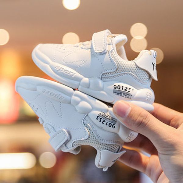 

children boy girl sport breathable infant running sneakers soft bottom non-slip casual little kid tennis shoes, Black