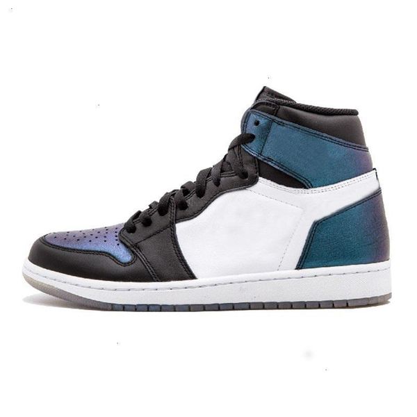 

women 1 high unc 1s men basketball shoes turbo 2020 green obsidian fearless phantom yellow white mens trainers sports sneakers, Black