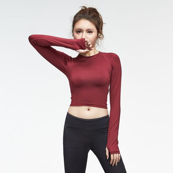 

sports jacket casual women's wear quick-dry fitness long-sleeved t-shirt hollow out beauty back fitness clothing 20201, White