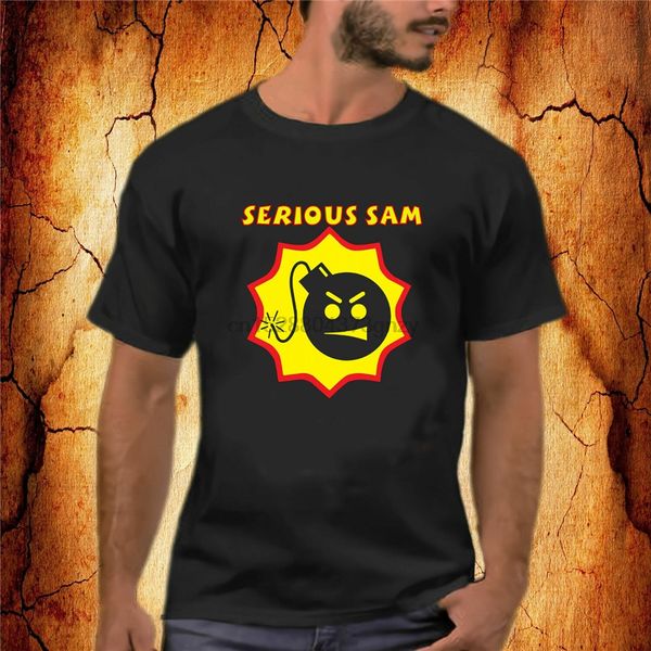 

serious sam logo black t shirt for youth middle-age old age tee shirt sport hooded sweatshirt hoodie