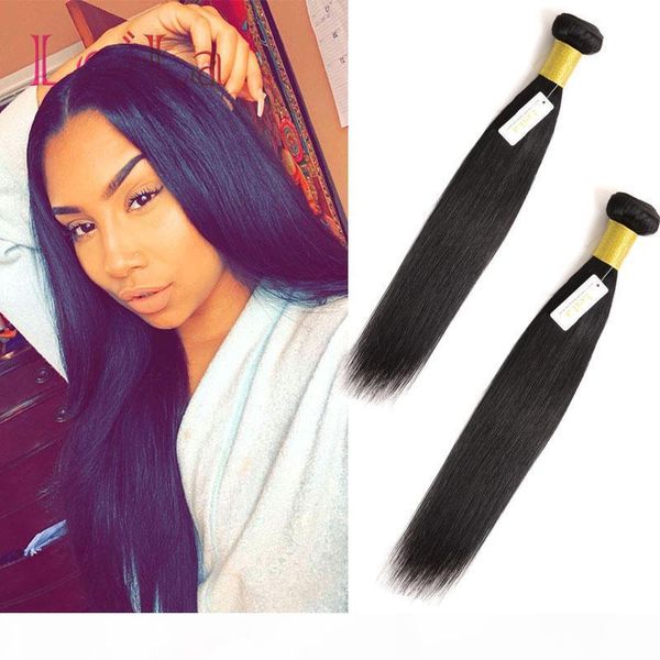 

indian 8-30inch virgin human hair silky straight hair bundles 2pieces lot or 3pieces lot leilabeautyhair raw indian hair 2 bundles, Black