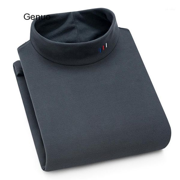 

fleece lining turtleneck sweatshirt sweater winter plus velvet thickening keep warm soft long sleeve fit good quality1, White;black