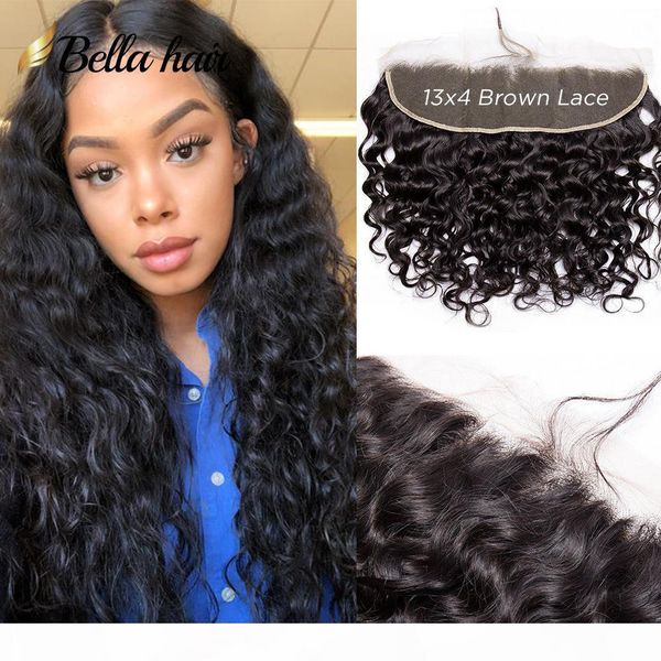

hd lace frontal 13x4 ear to ear pre plucked with baby hair natural wave human hair extensions brazilian full lace frontal closure hair, Black;brown