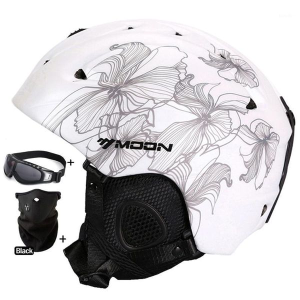 

moon ultralight ski helmet in-mold skating skateboard snowboard helmet size 52-64 cm ce certification safety skiing1