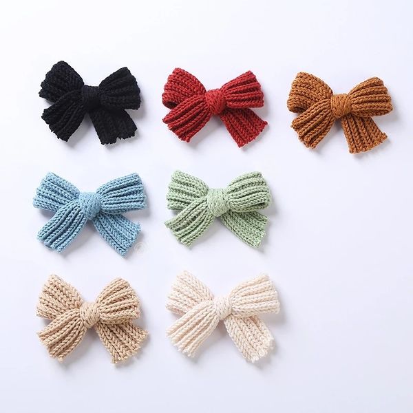 

candy color hair bows cute hairpins girls bb clips sweet hair clips barrettes solid clip kids headwear fashion hair accessories, Slivery;white