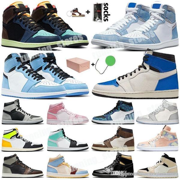 

2022 1 4 fragment military basketball shoes men women 1s 4s university blue hyper digital pink trainers sneakers eur 36-47