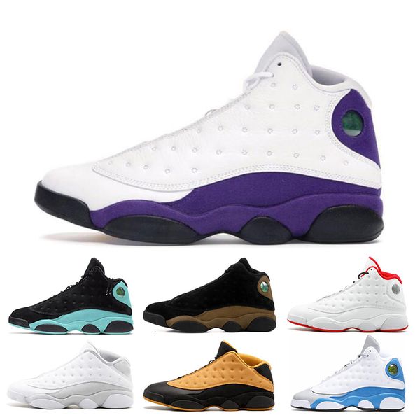

2020 classic 13 13s men basketball shoes court purple lucky green dirty bred sports sneakers shoes size 7-13