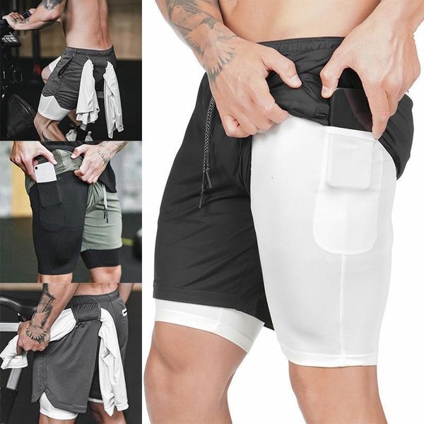 

men workout running shorts sports training bodybuilding fitness short pants quick dry jan88, White;black