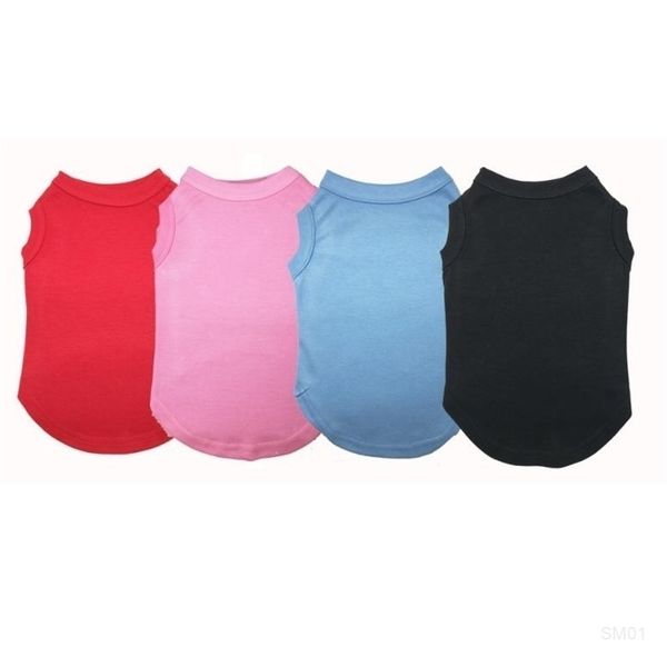 

t summer solid fashion classic shirts cotton puppy small dog clothes pet apparel xs-xl a819