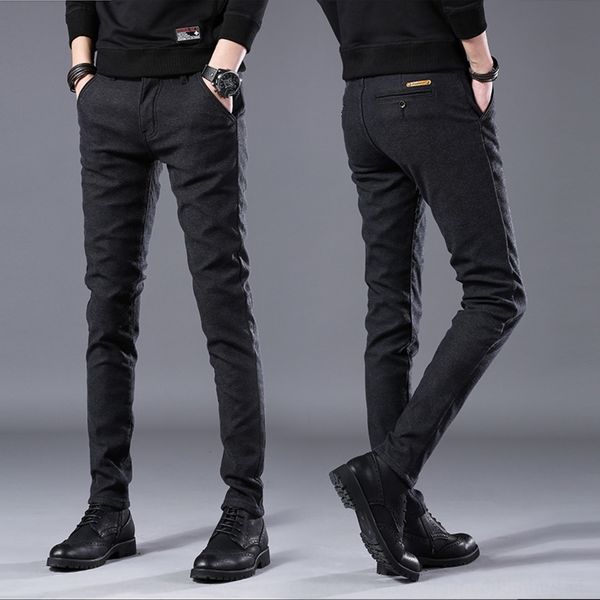 

x9mo0 2020 new four seasons casual korean version slim and versatile fashion tight casual pants pants tight pants men's bottoms sports, Blue