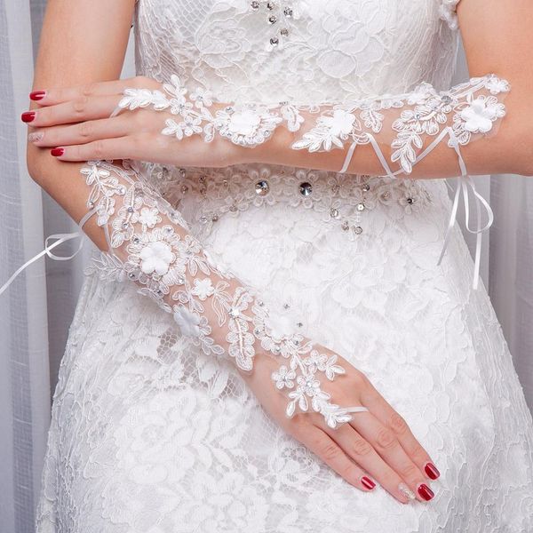 

women's long gloves fingerless lace white wedding gloves crystal bridal gloves gants pour mariage women's long h jllbvo